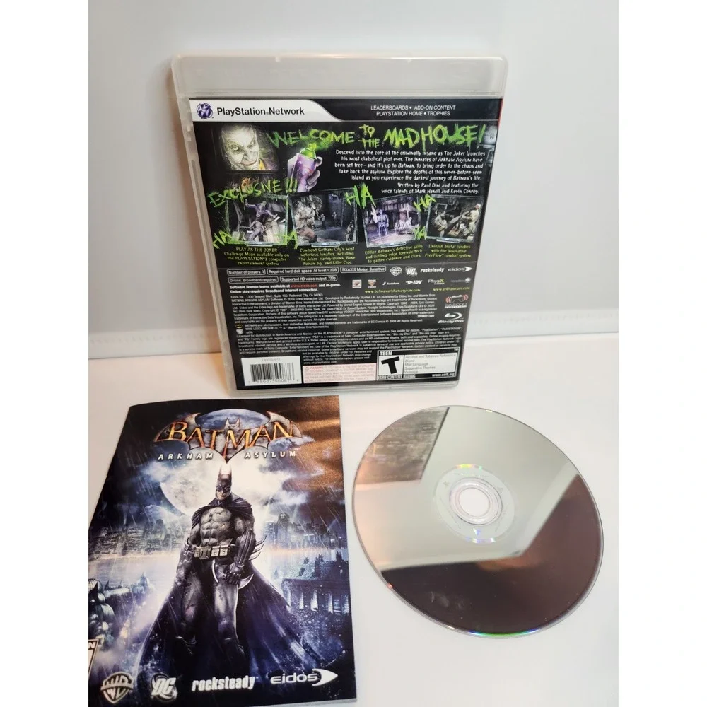 Batman Arkham Asylum PS3 Warner Sony Playstation 3 w/ Manual Not For Resell Rare